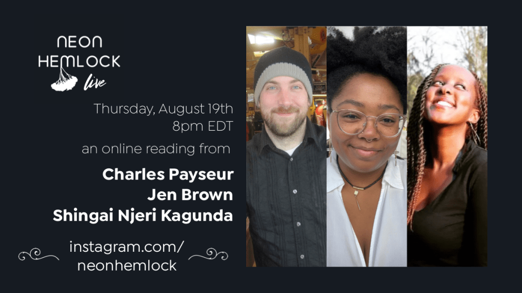 Image of flyer for reading from Neon Hemlock press.